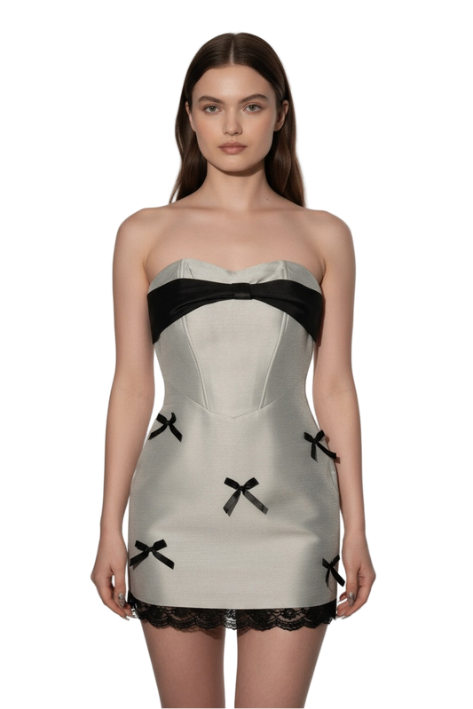 Flirty Bow-Front Mini Dress