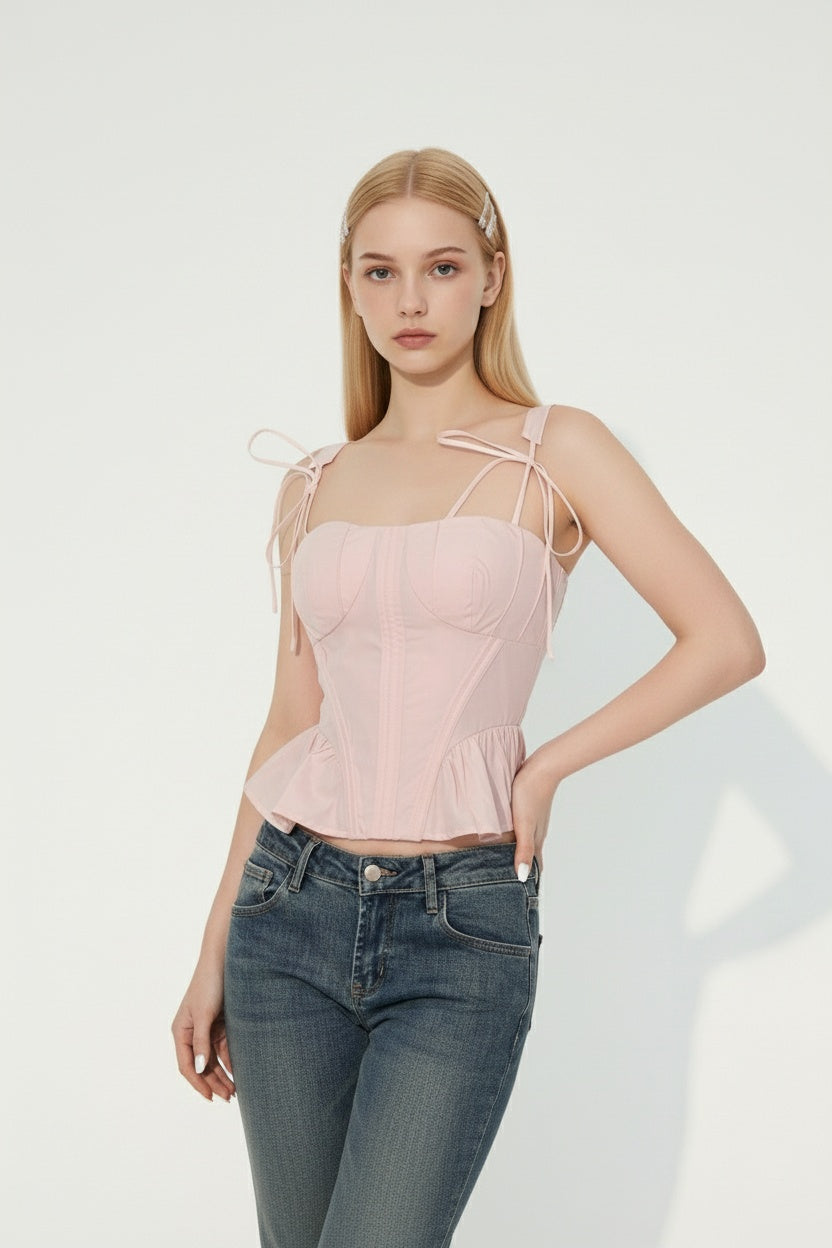 Blush Pink Corset Top