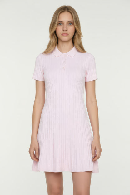 Classic Polo Neck Sweater Dress