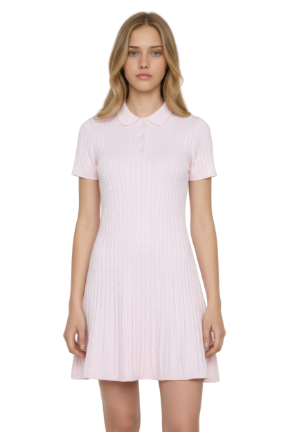 Classic Polo Neck Sweater Dress