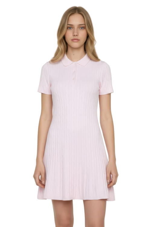 Classic Polo Neck Sweater Dress