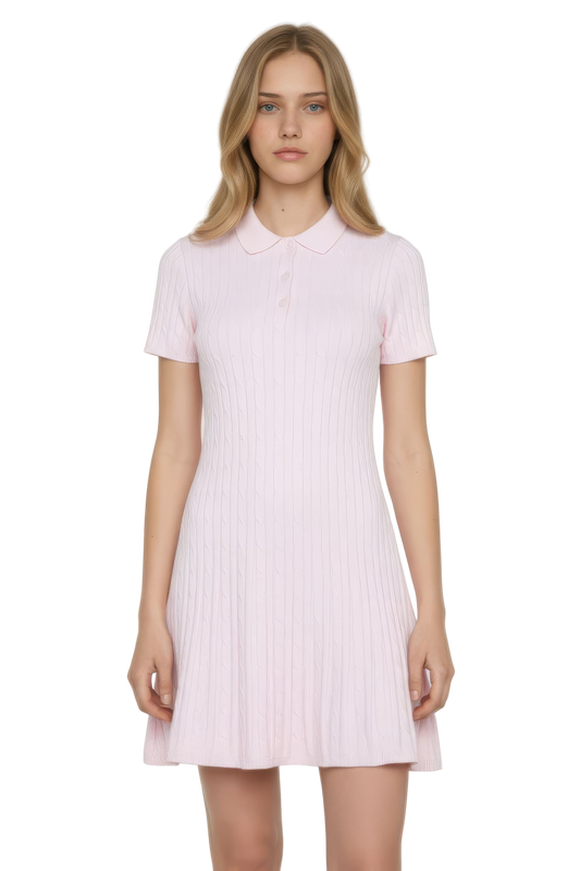Classic Polo Neck Sweater Dress