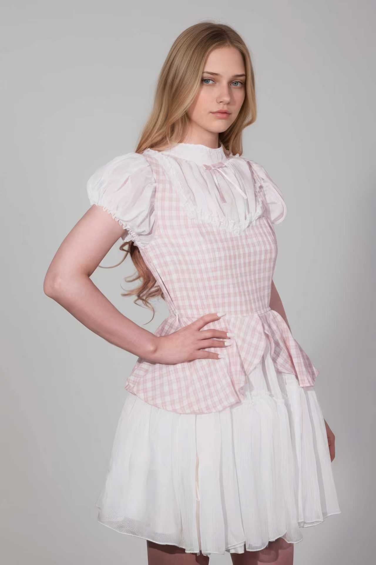 Gauze Plaid Dress Fabric