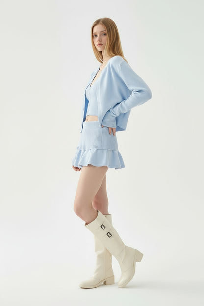 Camisole Top & Folded-Hem Skirt Set