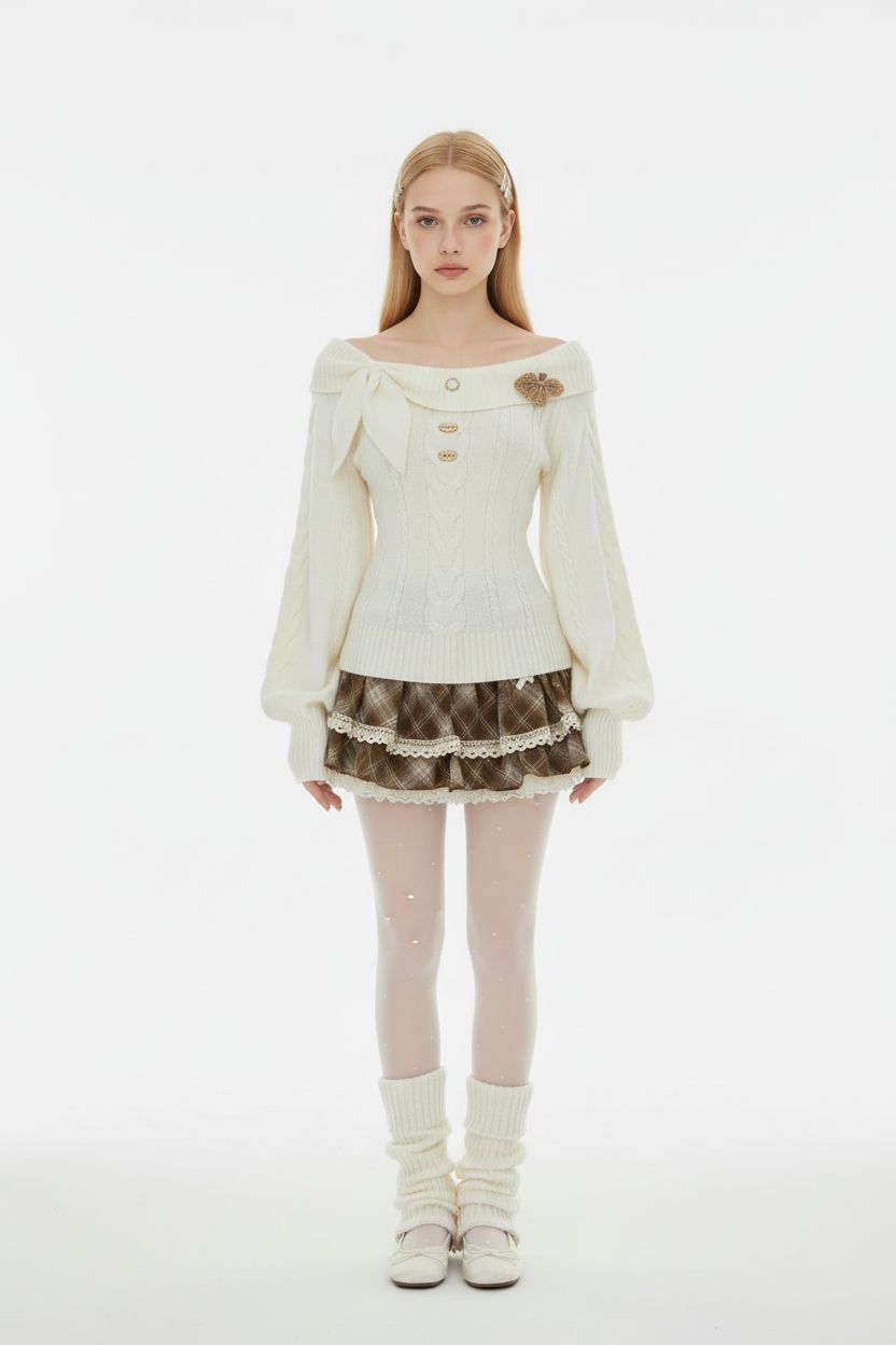 Bunny-Ear Decor Sweater