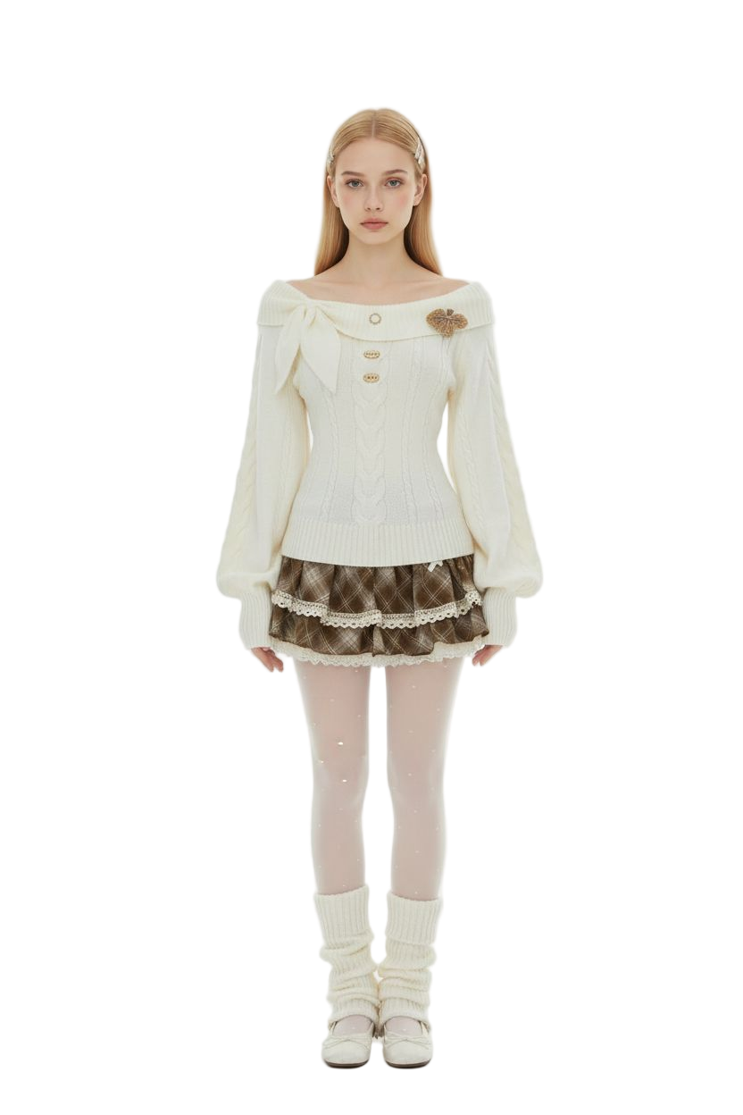 Bunny-Ear Decor Sweater