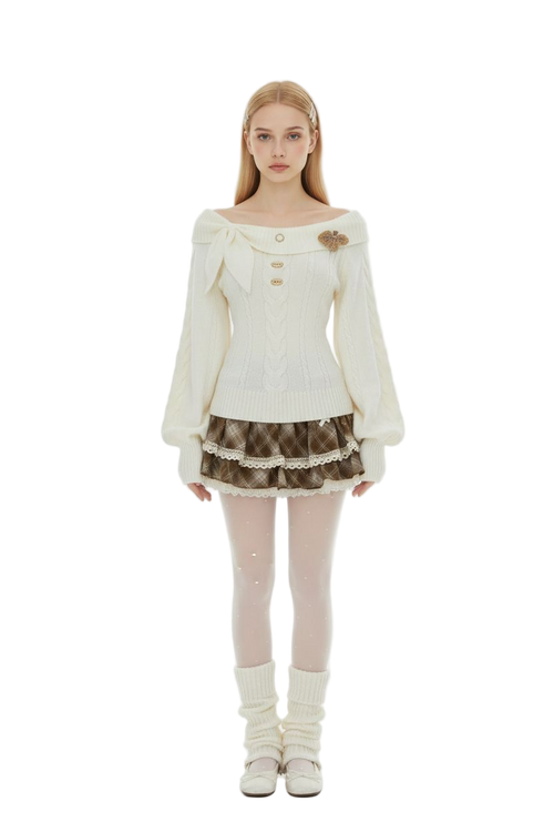 Bunny-Ear Decor Sweater