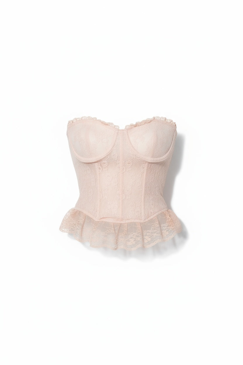 Pink Lace Corset Top