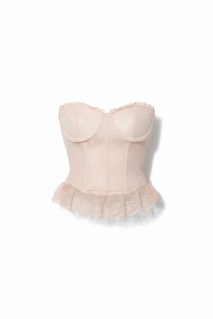 Pink Lace Corset Top