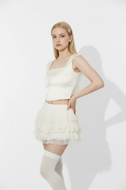 Satin Pink Apricot Top