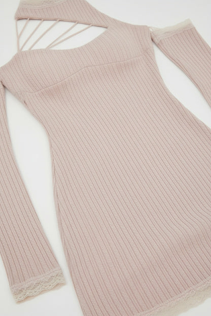 Off-Shoulder Knit Dress