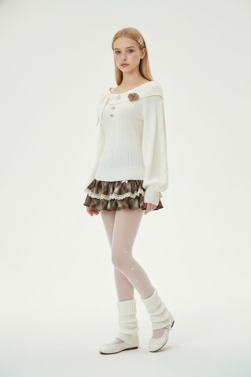 Bunny-Ear Decor Sweater