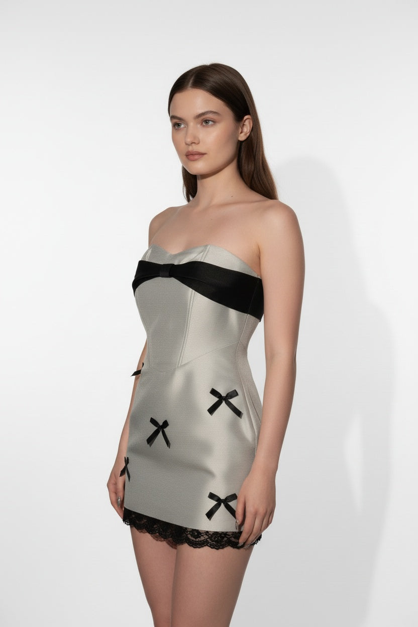 Flirty Bow-Front Mini Dress