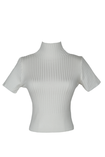 Classic High-Neck Knit Top