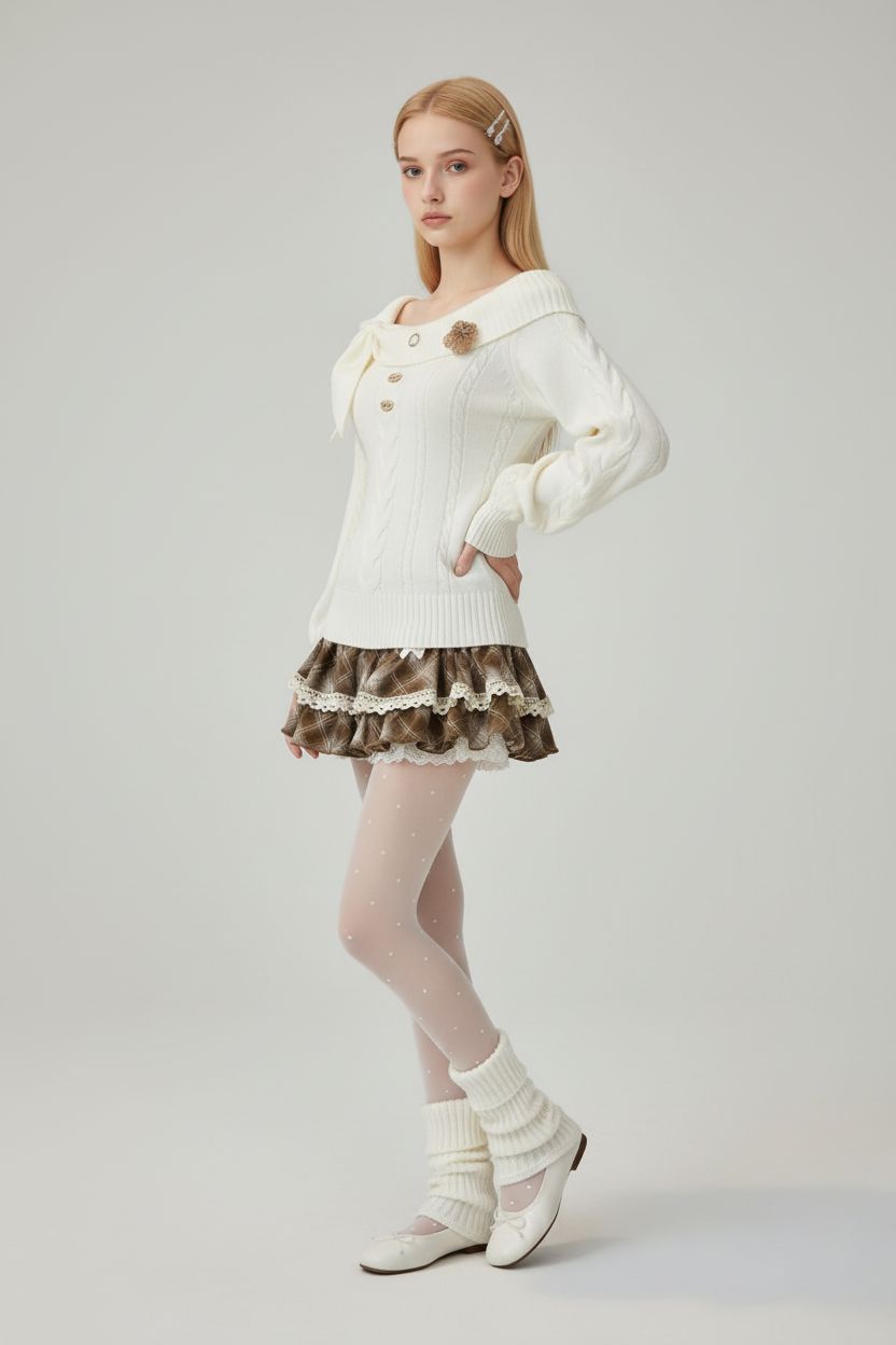 Bunny-Ear Decor Sweater