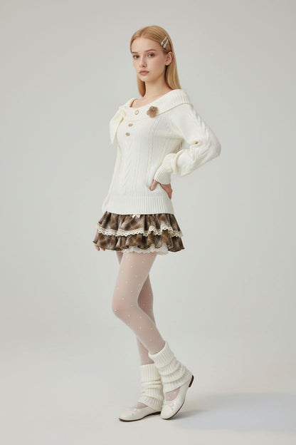 Bunny-Ear Decor Sweater