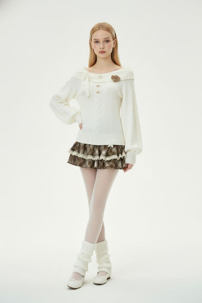 Bunny-Ear Decor Sweater