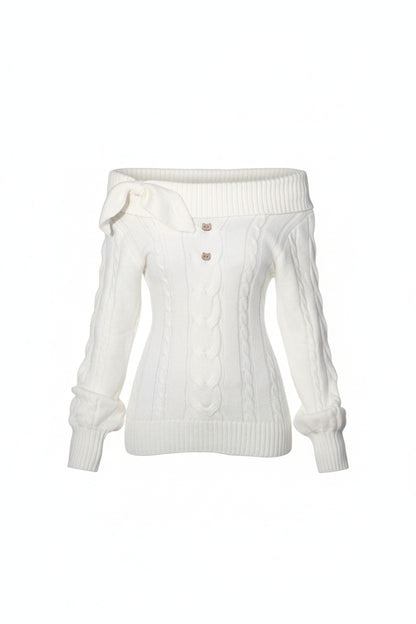 Bunny-Ear Decor Sweater