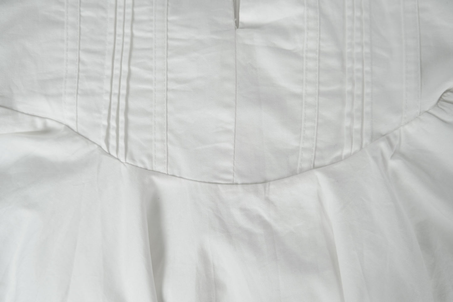 Pure White French V-Neck Camisole Dress