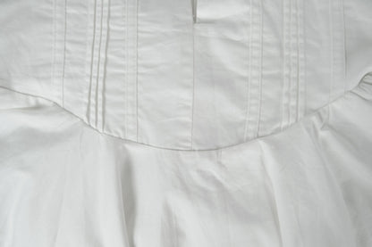 Pure White French V-Neck Camisole Dress