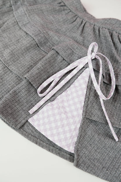 Melange Checkered Two-Piece in Dusty Grey